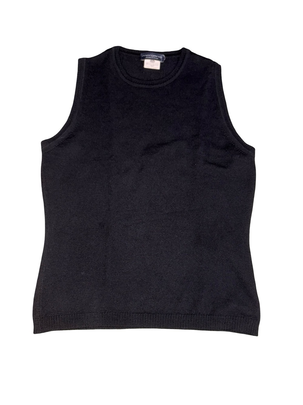 Morgan Made in Italy 100% Wool Sleeveless Sweater Shell Black XS